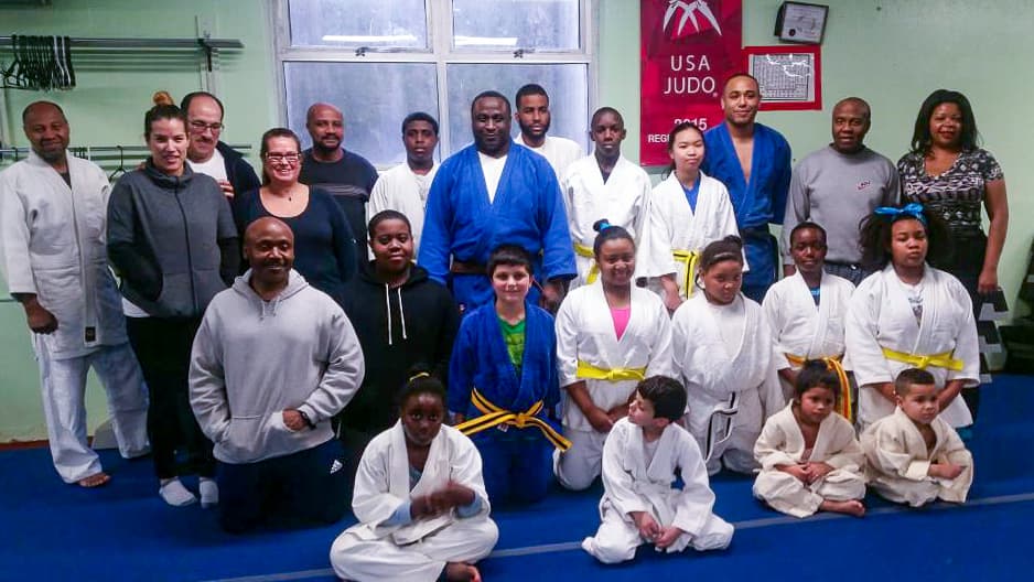 Family training session at Hempstead Judo Club